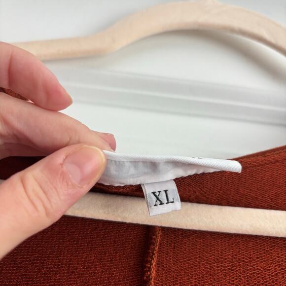 Bryn Walker Rachelle Tunic Soft Stretch Jersey Long Sleeve Top Sequoia Sz XL - Picture 9 of 13